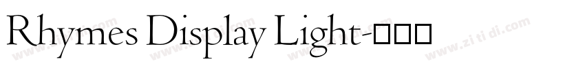 Rhymes Display Light字体转换